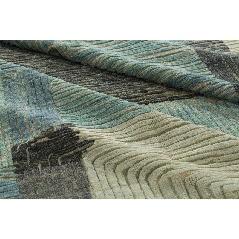 Tessellate Wool Abstract Area Rug, Rectangle 2' x 3'