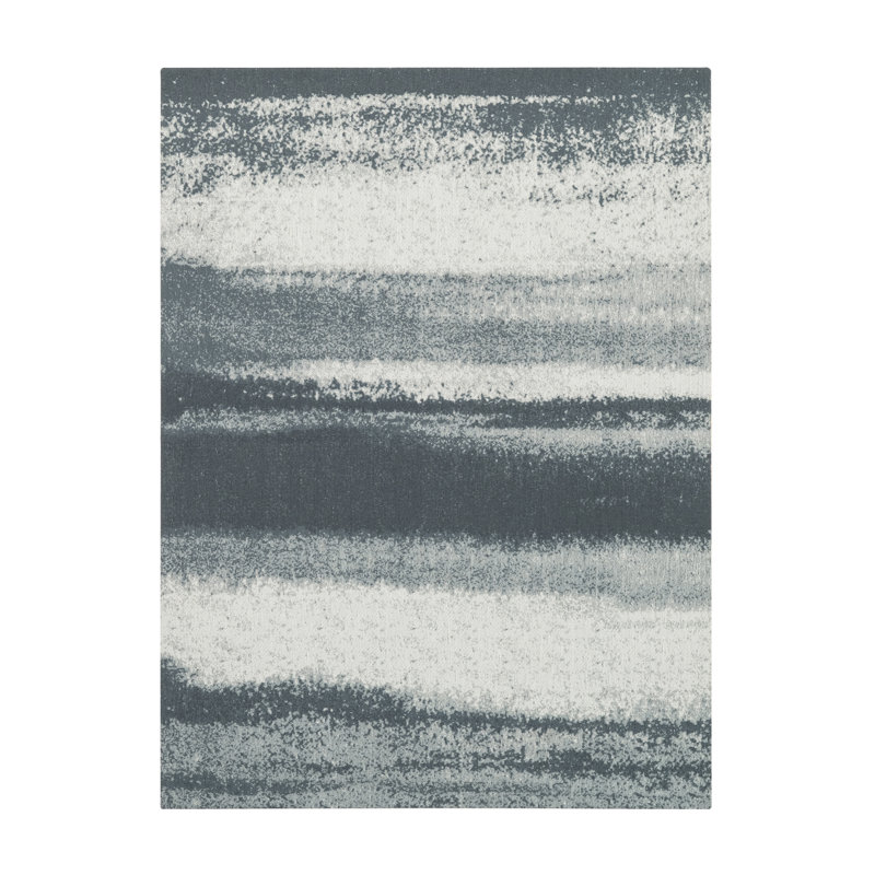 Neosho 36" x 48" Blue and White PVC Chair Mat