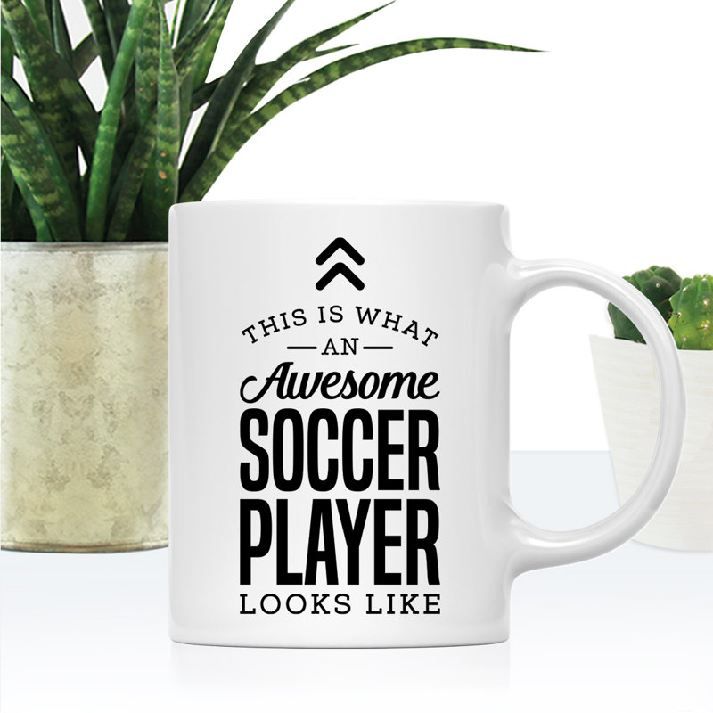 Tasse à thé en céramique, This Is What Awesome, Apparence de joueur de soccer