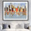 Colorful Buildings with Water Reflection - Gray Cities Print