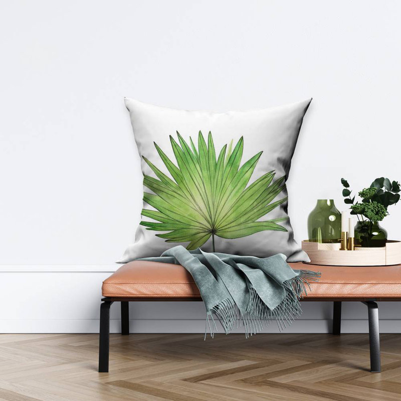 Petticoat palm - 18"x18" Throw pillow cover - Poly twill - Print on demand, 18" x 18"