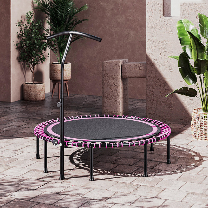 Freeport Park ft Round Backyard Trampoline, Black/Pink