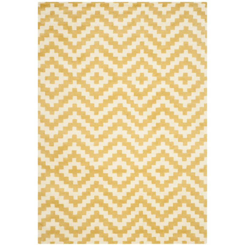 Sanyla Hand-Tufted Wool Herringbone Area Rug, Rectangulaire 3 pi x 5 pi