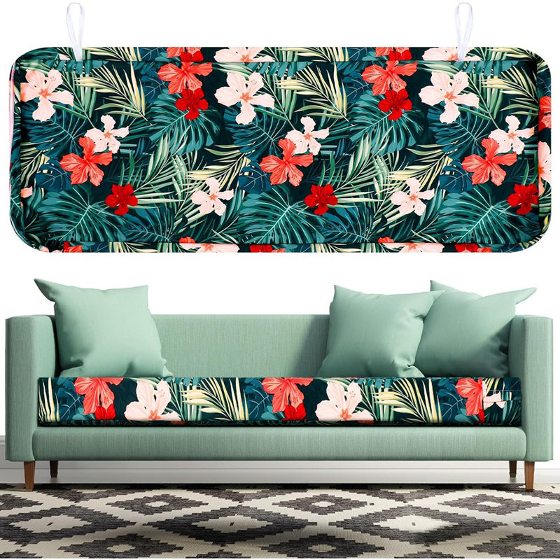Bench Cushion Cover, No Insert, Palms Cus...