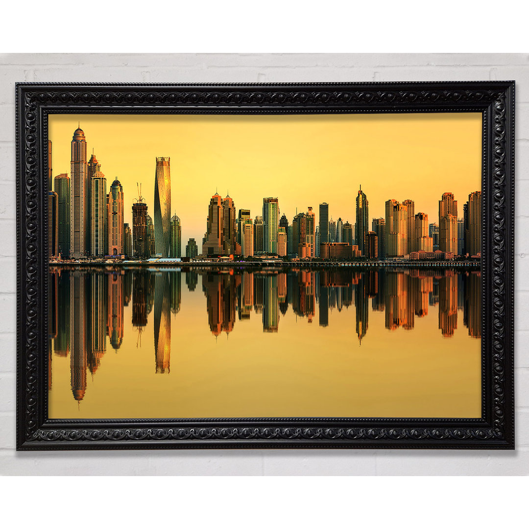 Gerahmtes Wandbild Golden Reflections