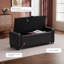 43" Faux Leather Upholstered Storage Bench, Tufted Ottoman Bench For Living Room, Bedroom, Entryway, Black-830668882