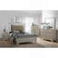 Mobilier de chambre à coucher capitonné 1pc moderne à finition peau de crocodile champagne-114223211