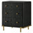 3-drawer Nightstand Black