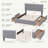 Modern Queen Size Upholstered Platform Storage Bed With Four Drawers-544544881