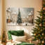 Tinsel - Sapin doré à la veille - Toile tendue avec châssis de qualité supérieure-1567639298