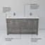 Meuble-lavabo double L 60 po x P 22 po et miroir 58 po.-1527519840-1548938919