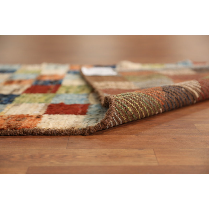 Checkered Wool Moroccan Oriental Runner Rug 3x10