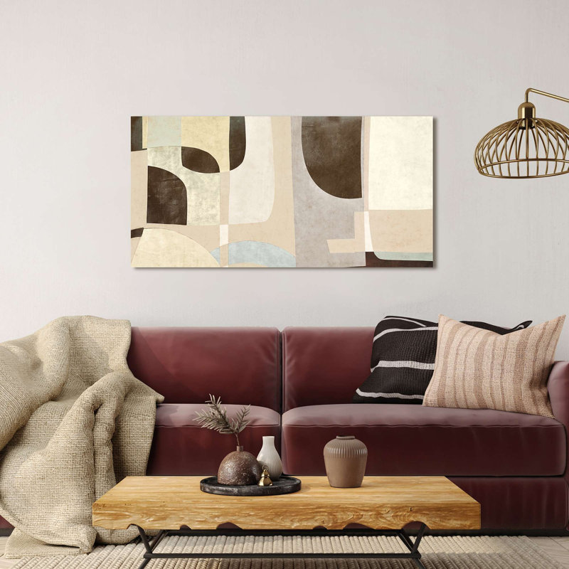 2SR6983 Geometric And Abstract Art: Double Fantasy by Steve Roja - Wrapped Canvas Print, 50cm H x 100cm W