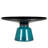 30" Round Coffee Table Glass/Sintered Stone Top With Powder-Coated Rim And Tempered Glass Base-109375830-125121236
