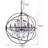 Svante 6 - Light Candle Style Globe Chandelier with Crystal Accents-22859127-22859126
