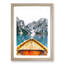 Boat in Lago di Braies Italy Abstract - Picture Frame Graphic Art Print-56862686-56862682
