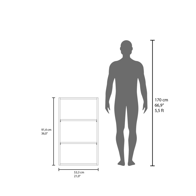 Open 3 Wall Cabinet In White For Bedroom And Living Area 36" White, Ideal Room Garage Organization, White