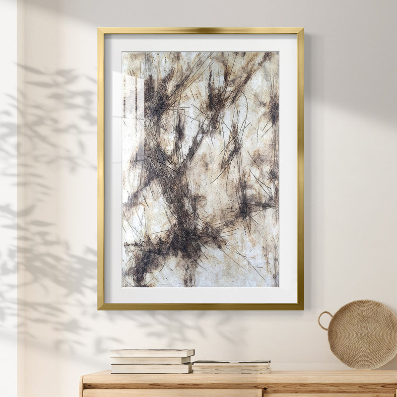 Etched stone I -Framed Print