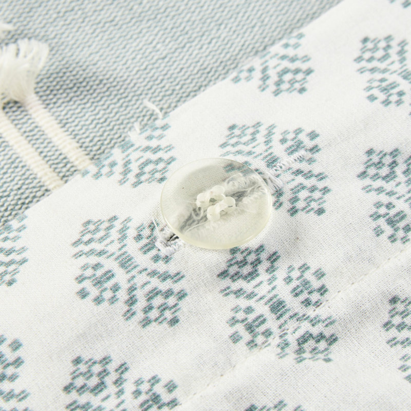 Literie en coton très grand / très grand - broderie colorée, couette réversible, 2 taies décoratives assorties, 100% lavable à la machine, coussin