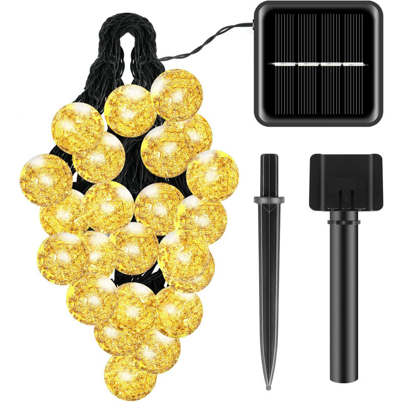 Black Solar Powered Pathway Light, Warm Light