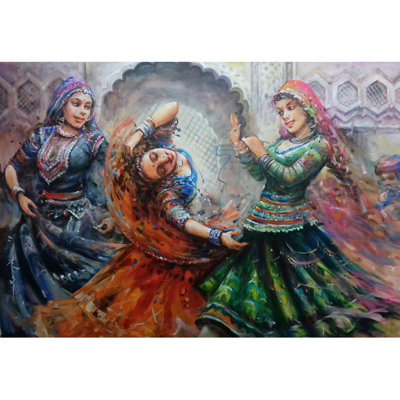 The Ghumar Celebration Painting | Acrylic On Canvas