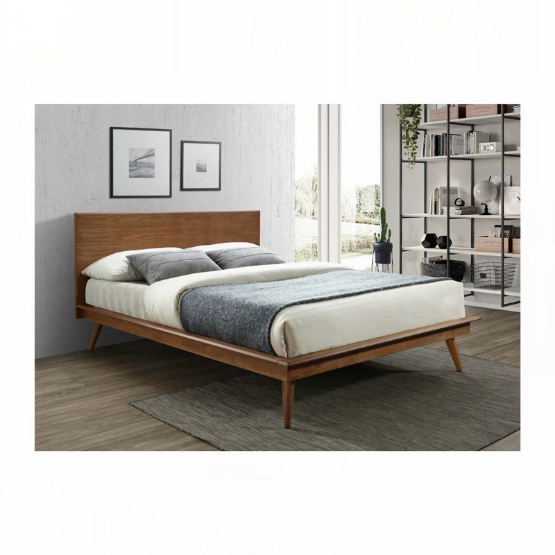 Lit plateforme avec cadre en bois, Grand