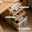 Solid Oak End Table with Wheels-2140443278