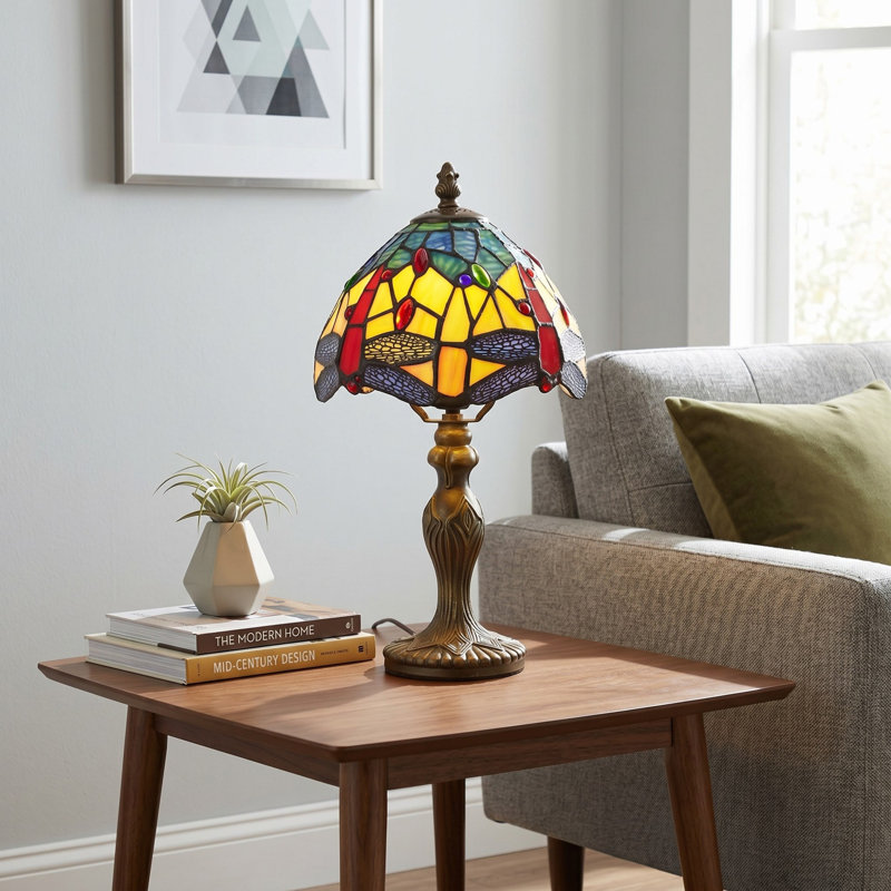 Lampe de chevet et de bureau 7,87 po libellule (ampoule E26 chaude incluse)