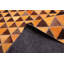 Tapis en cuir de vache patchwork orange 5 pi 0 po x 7 pi 11 po