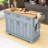 Rolling Kitchen Island Cart with Rubber Wood Drop Leaf, Storage Cabients and Soft Close Drawers-368164101
