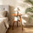 Solid wood double-layer round side table