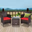 Ensemble de conversation en rotin pour patio avec coussins de 3 pièces Ailith-1653952806