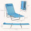 Chaise longue pliante 2 pièces Outsunny avec dossier inclinable à 6 positions-1989724100