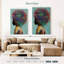 «Colorful Woman Afro», reproduction sur toile-302956097
