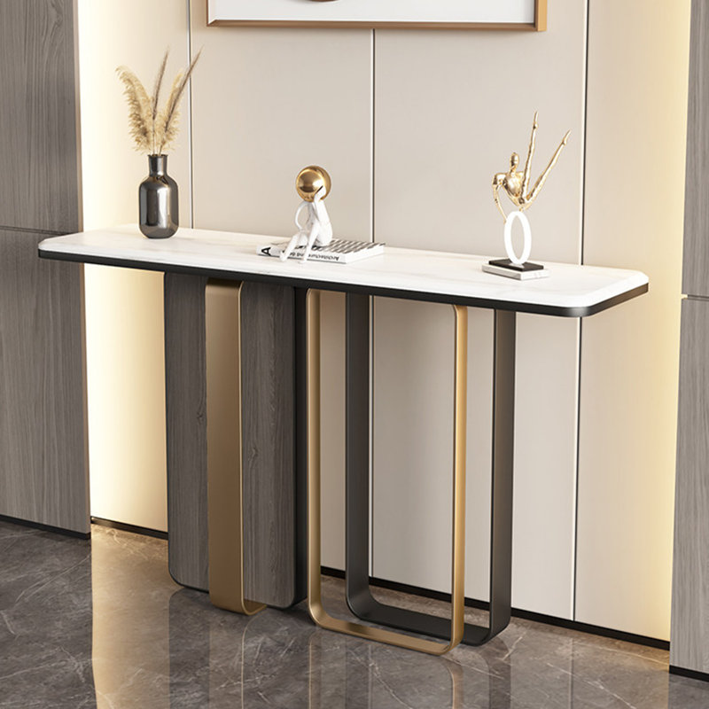 Console en pierre frittée de style américain, H 33,4 po x l 47,2 po x P 13,7 po