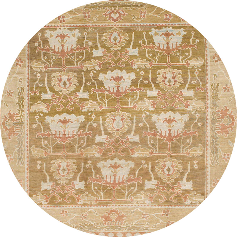 Abstract Indoor Rug, Round 5'