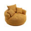 Canapé-lit moelleux avec rembourrage à haute résilience, chenille jaune, forme, trois coussins assortis, sans assemblage pour chenille de chambre à coucher, fabrication, conception, jeté-119008731