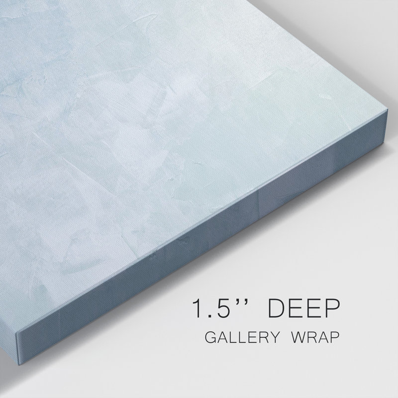 «Drifting Blue II», toile tendue avec châssis de qualité supérieure - prête à être accrochée, H 40 po x l 40 po x P 1 po