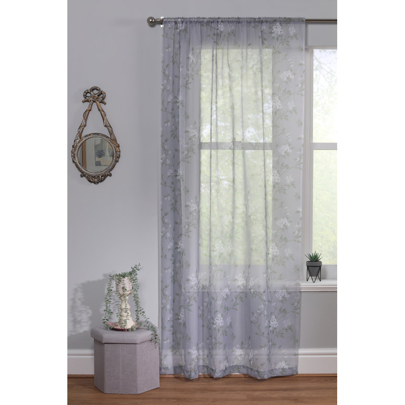 Hillingdon Voile Semi Sheer Curtain Single Panel, 150cm Width x 137cm Drop