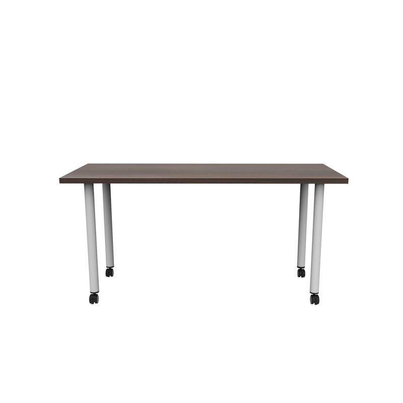 Table multi-usage avec pieds et roulettes Jurni, H 29,50 po x L 60 po, Gris foncé