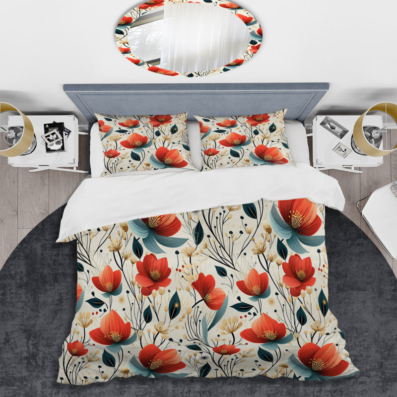 Ensemble de housse de couette Miranta, Housse de couette simple + 1 taie décorative stan