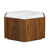 Plateau blanc / base noyer