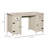 Pure White Desk With Storage For Home Office, 2 Drawers, Cabinets, Adjustable Shelf, Flavor Creamy Office Storage, Appeal