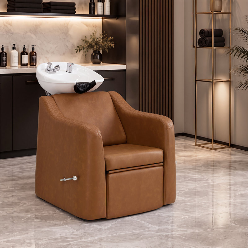 Faux Leather Reclining Massage Chair, Brun