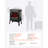 25.5 Inch Freestanding Electric Fireplace Heater 1500W Adjustable Flames Remote