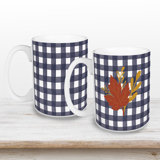 Navy Buffalo Check Mug - Set Of 2
