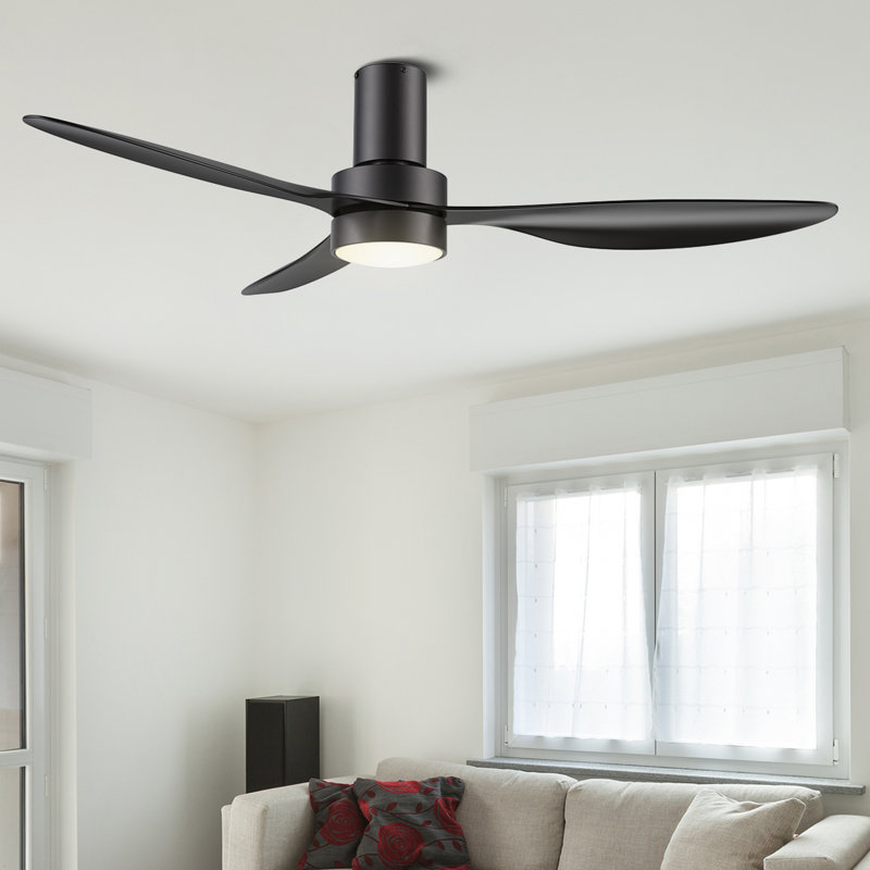 Edilberto 52'' Ceiling Fan with Lights, Black