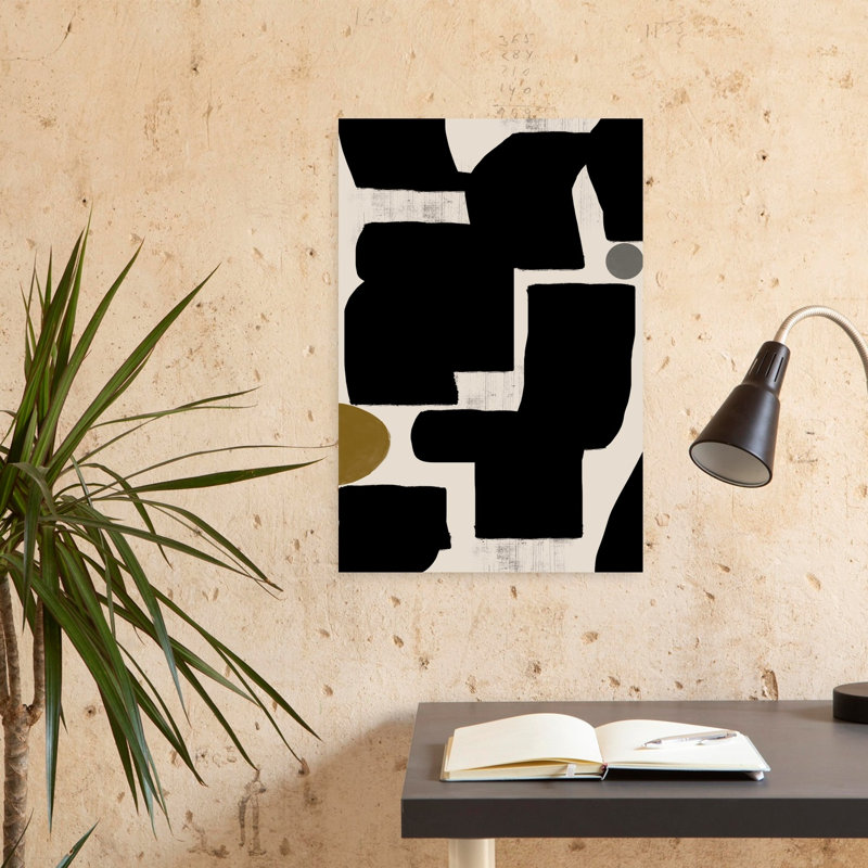 Art contemporain abstrait géométrique, H 24 po x l 16 po