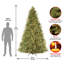 Tiffany Fir 7.5' Green Artificial Christmas Tree with 750 Pre-Lit Clear Lights with Stand-1489912254