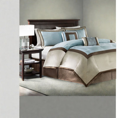 Elegant Blue Bedding Sets, Hypoallergenic Polyester, Hotel Style Cal King Comfort
